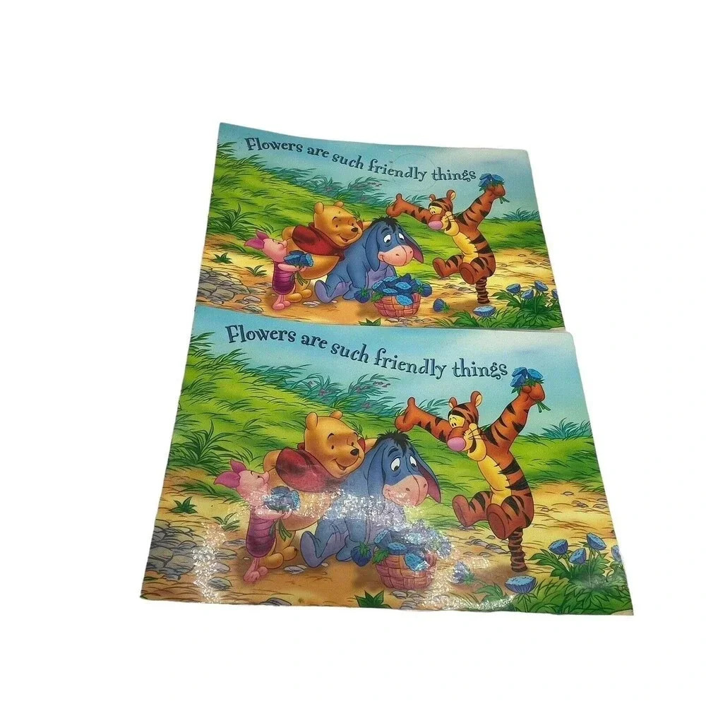 DISNEY WINNIE THE POOH AND FRIENDS 2 PLACEMAT 11” X 16” VINTAGE RARE